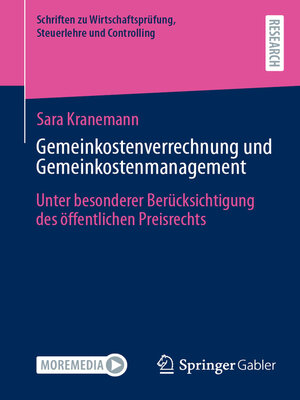 cover image of Gemeinkostenverrechnung und Gemeinkostenmanagement